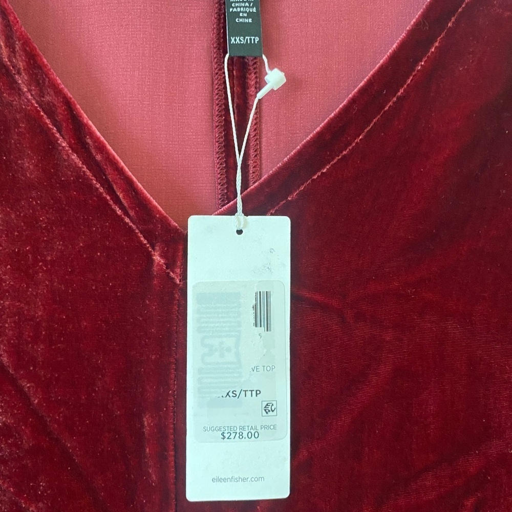 Eileen Fischer Velvet long sleeved top size-xxs - Picture 5 of 5
